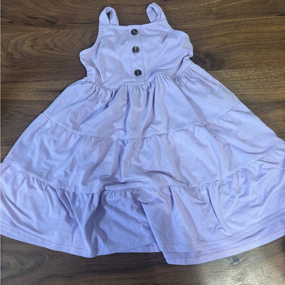 Girls' size 5 Lavender Tiered Sundress with Button Front